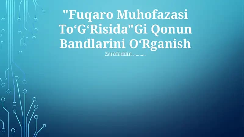 Fuqaro Muhofazasi ToʻGʻRisida