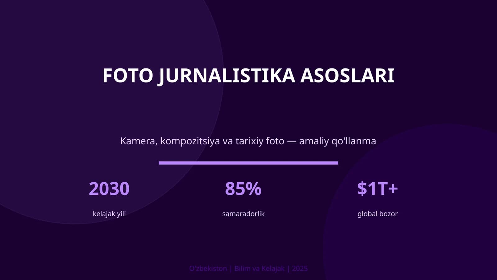 FOTO JURNALISTIKA ASOSLARI