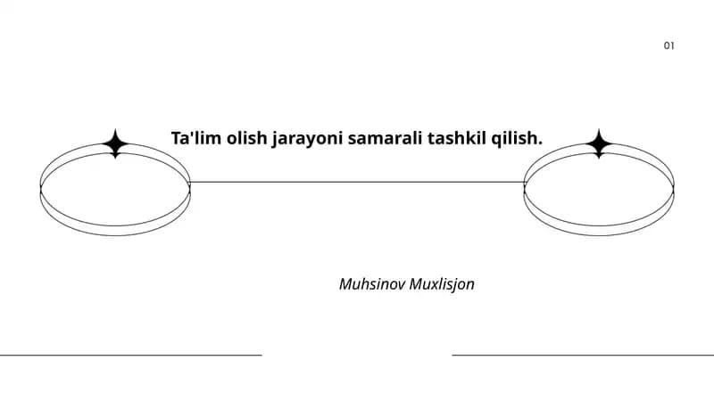 Ta'lim olish jarayoni samarali tashkil qilish