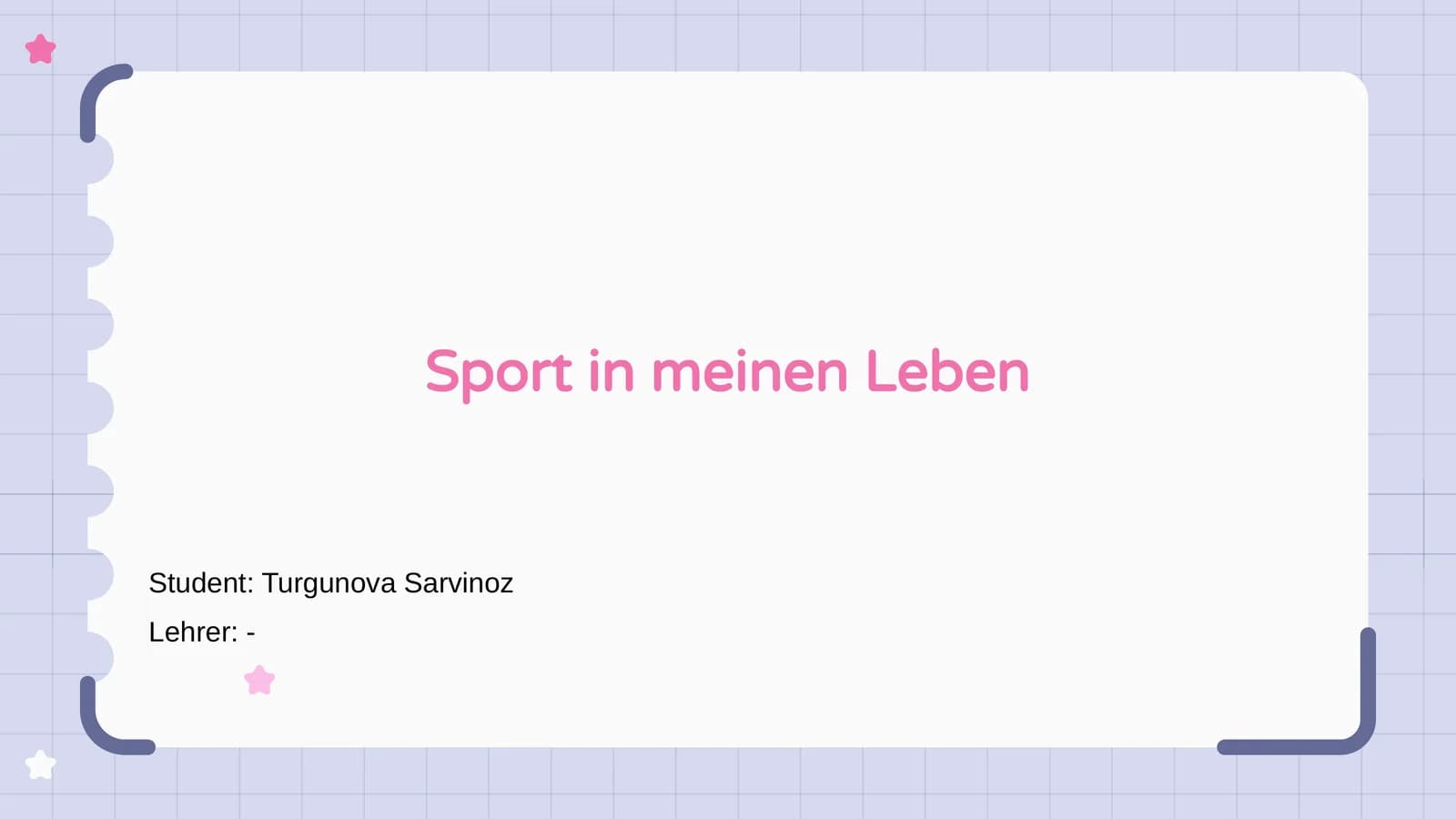 Sport in meinen Leben