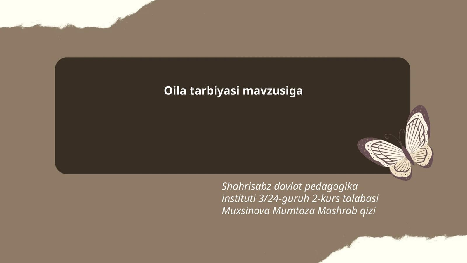 Oilaviy qadriyatlarni shakllantirish