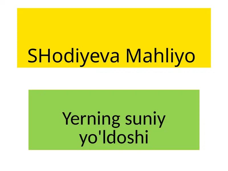 SHodiyevaMahliyo