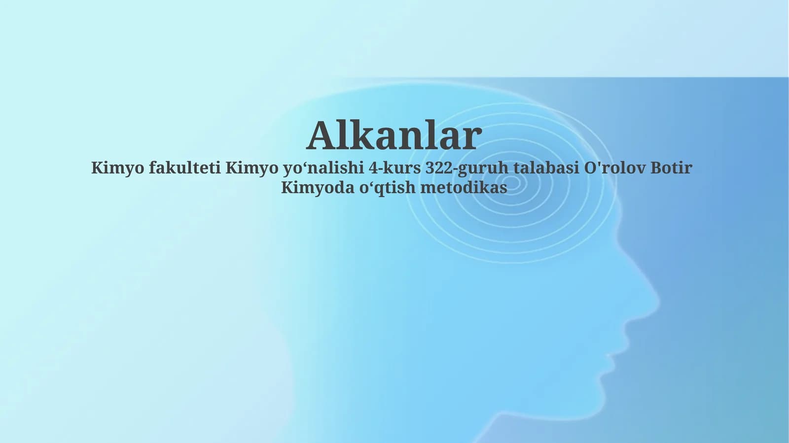 Alkanlar