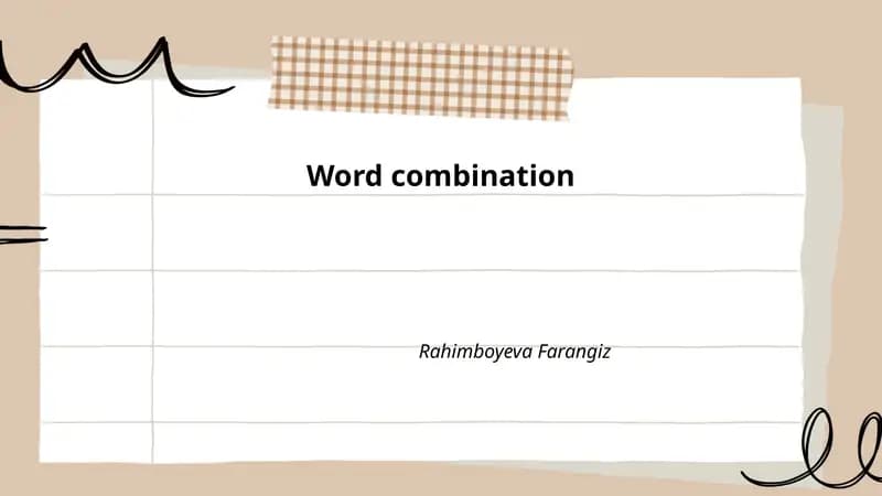 Word combination