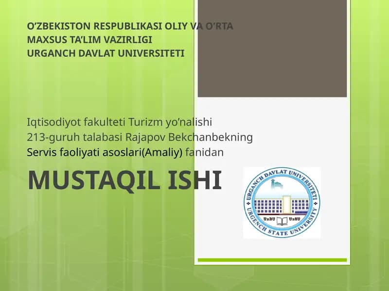 RESTORANLARDA MEHMONLAR ISHONCHI. BARLARDAGI SERVIS