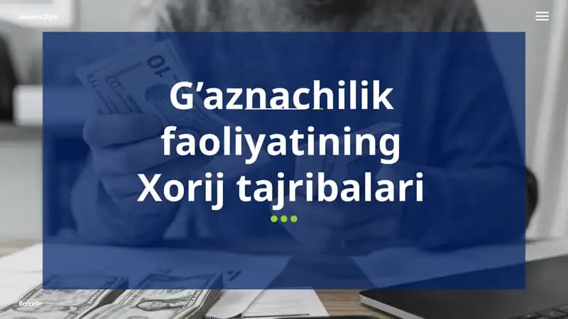 G’aznachilik faoliyatining Xorij tajribalari