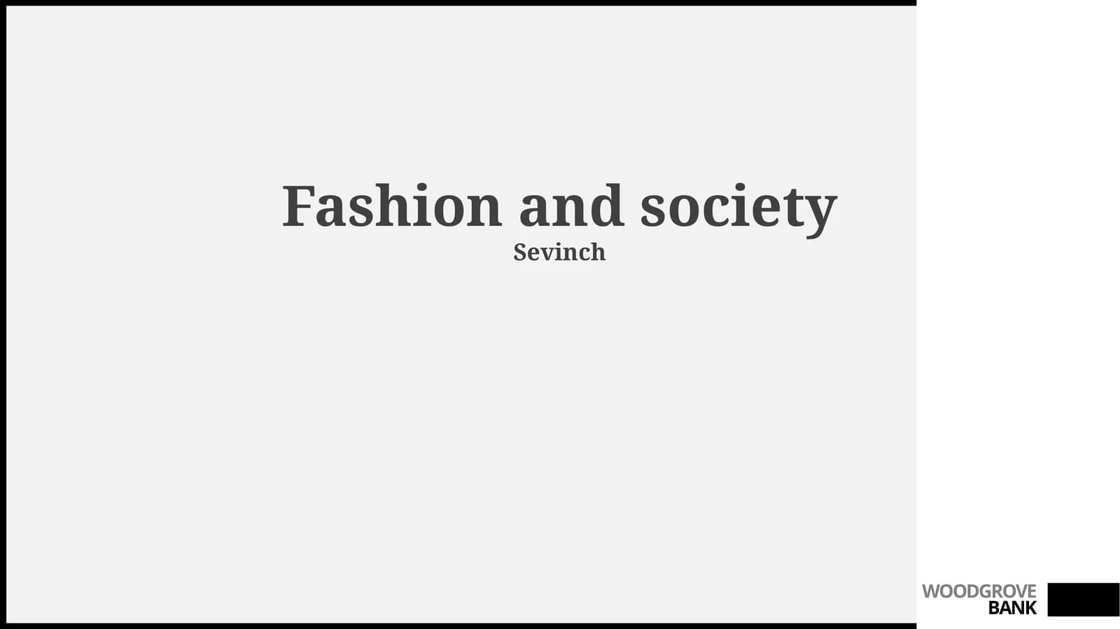 Fashion and society