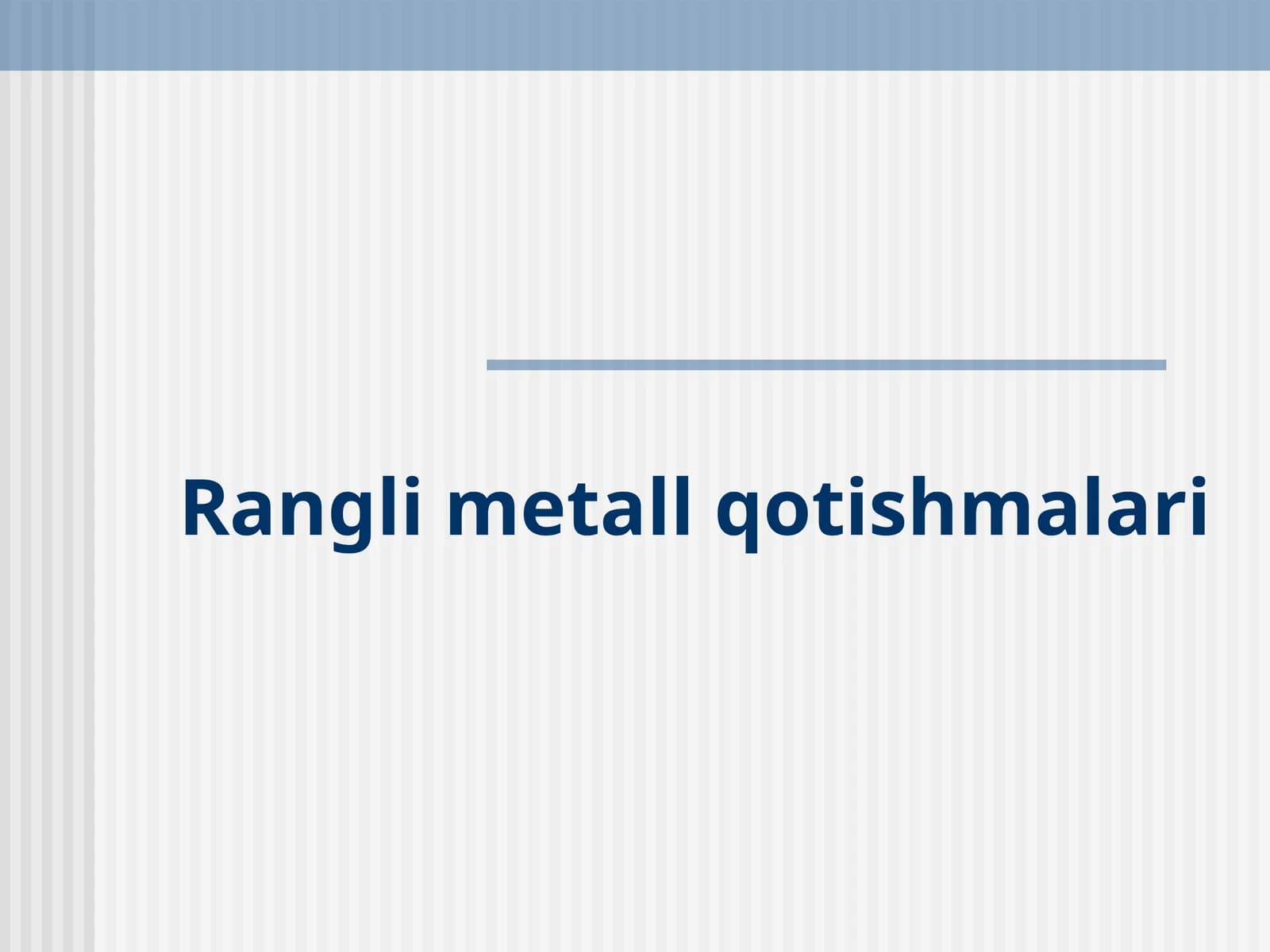 Rangli metall qоtishmalari