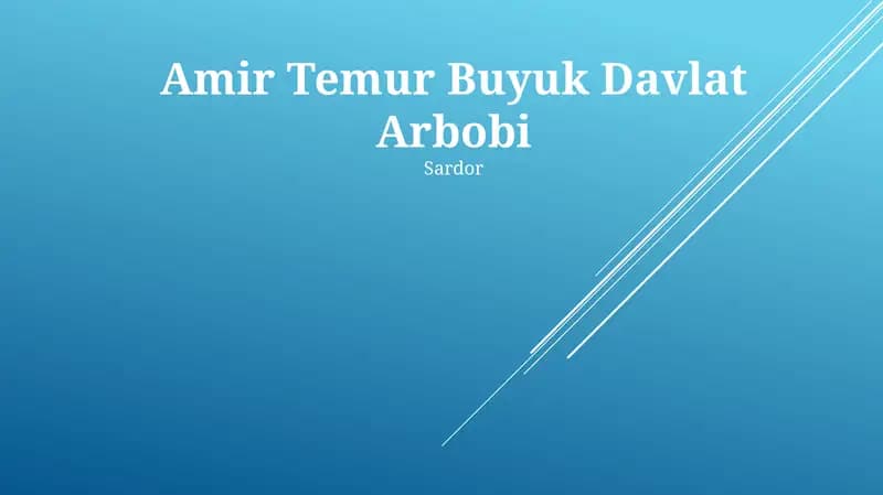 Amir Temur Buyuk Davlat Arbobi