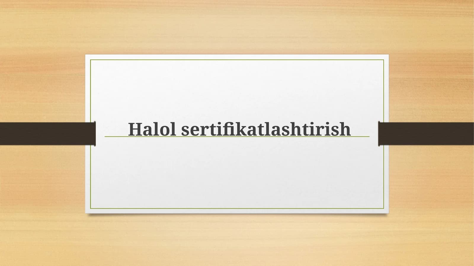 Halol sertifikatlashtirish
