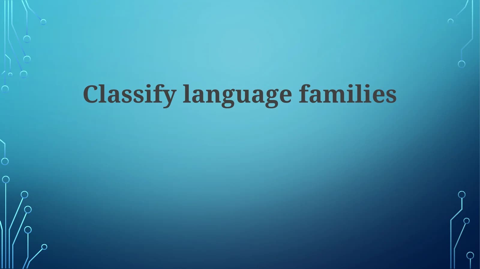 Major Language Families of the World