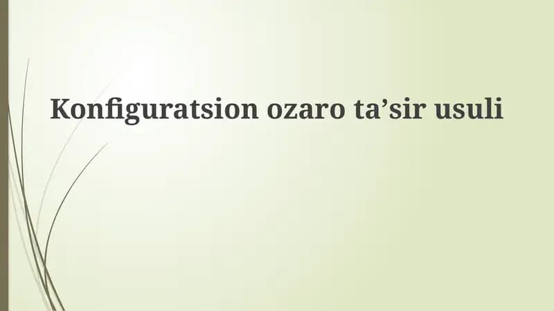 Konfiguratsionozarotaʼsirusuli