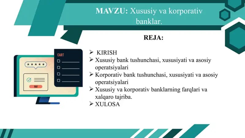 Xususiy va korporativ banklar