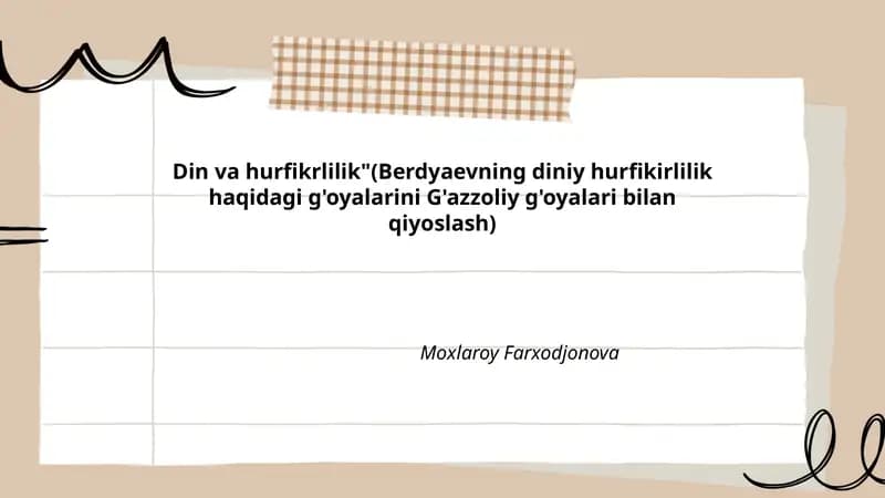 Din va hurfikrlilik