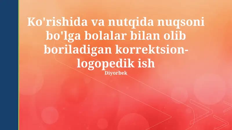 Korrektsion-logopedik ish