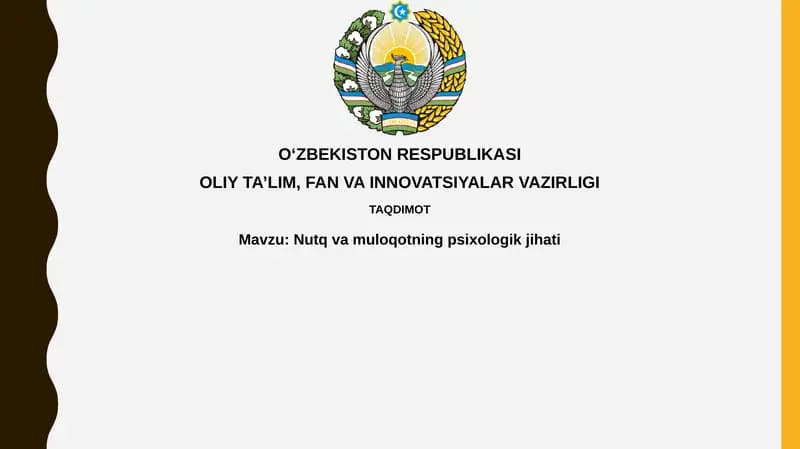 Nutq va kommunikatsiyaning kognitiv asoslari