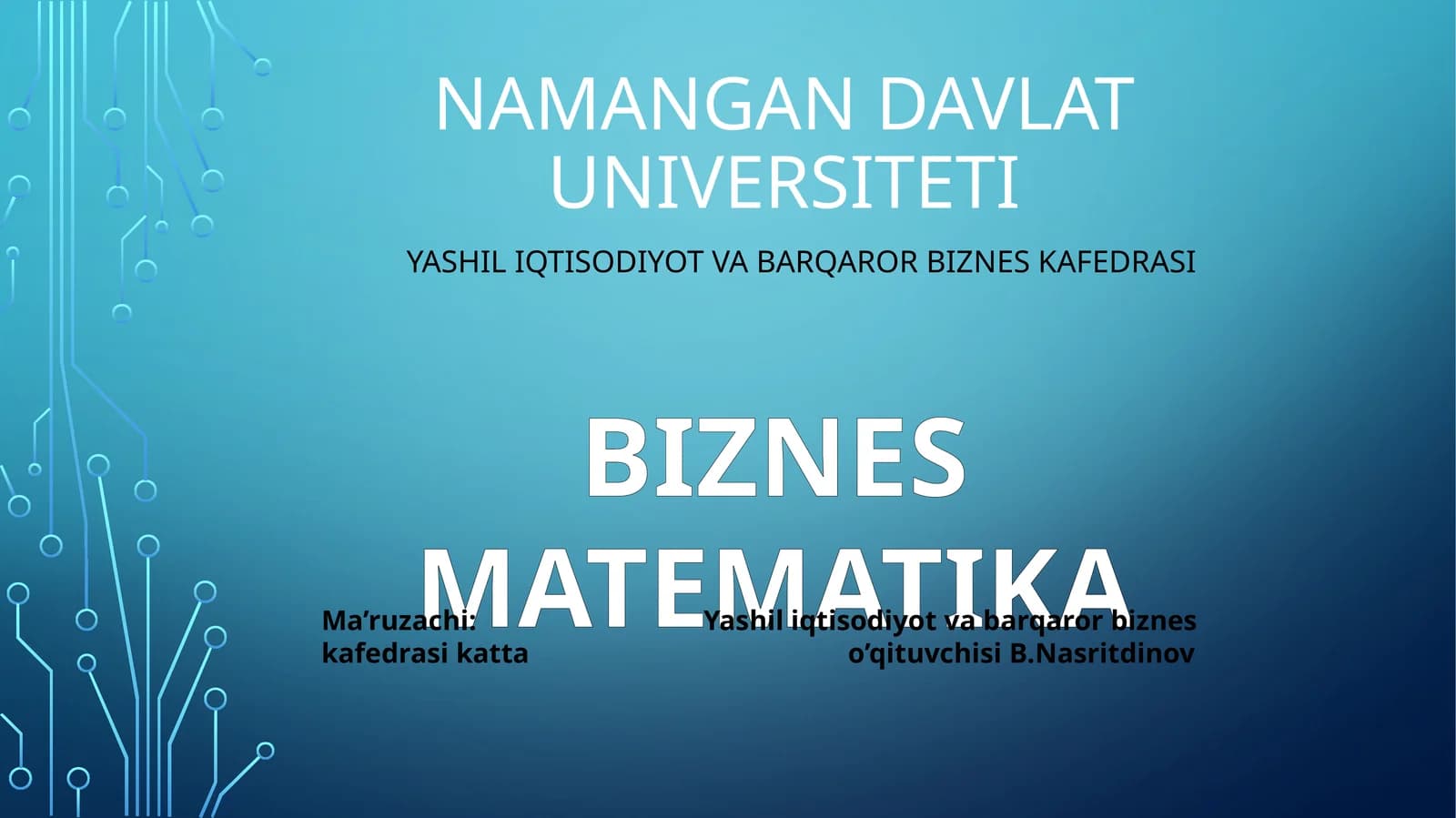 BIZNES MATEMATIKA