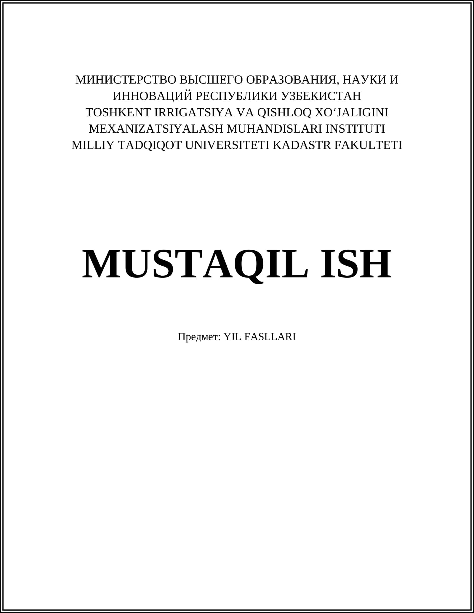 YIL FASLLARI