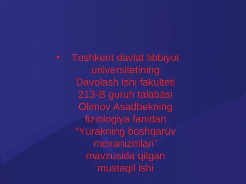 Yurakning boshqaruv mexanizmlari