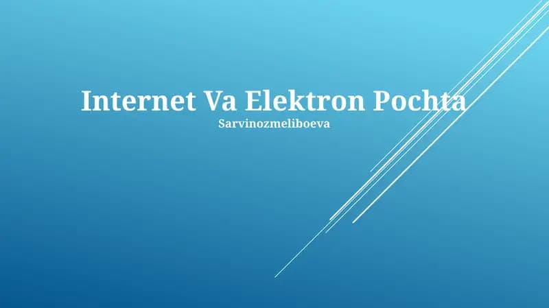 Internet Va Elektron Pochta
