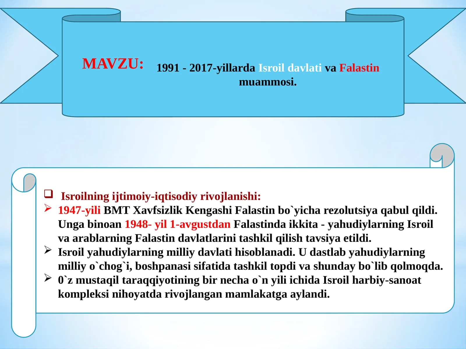 1991_2017_yillarda_Isroil_davlati_va_Falastin