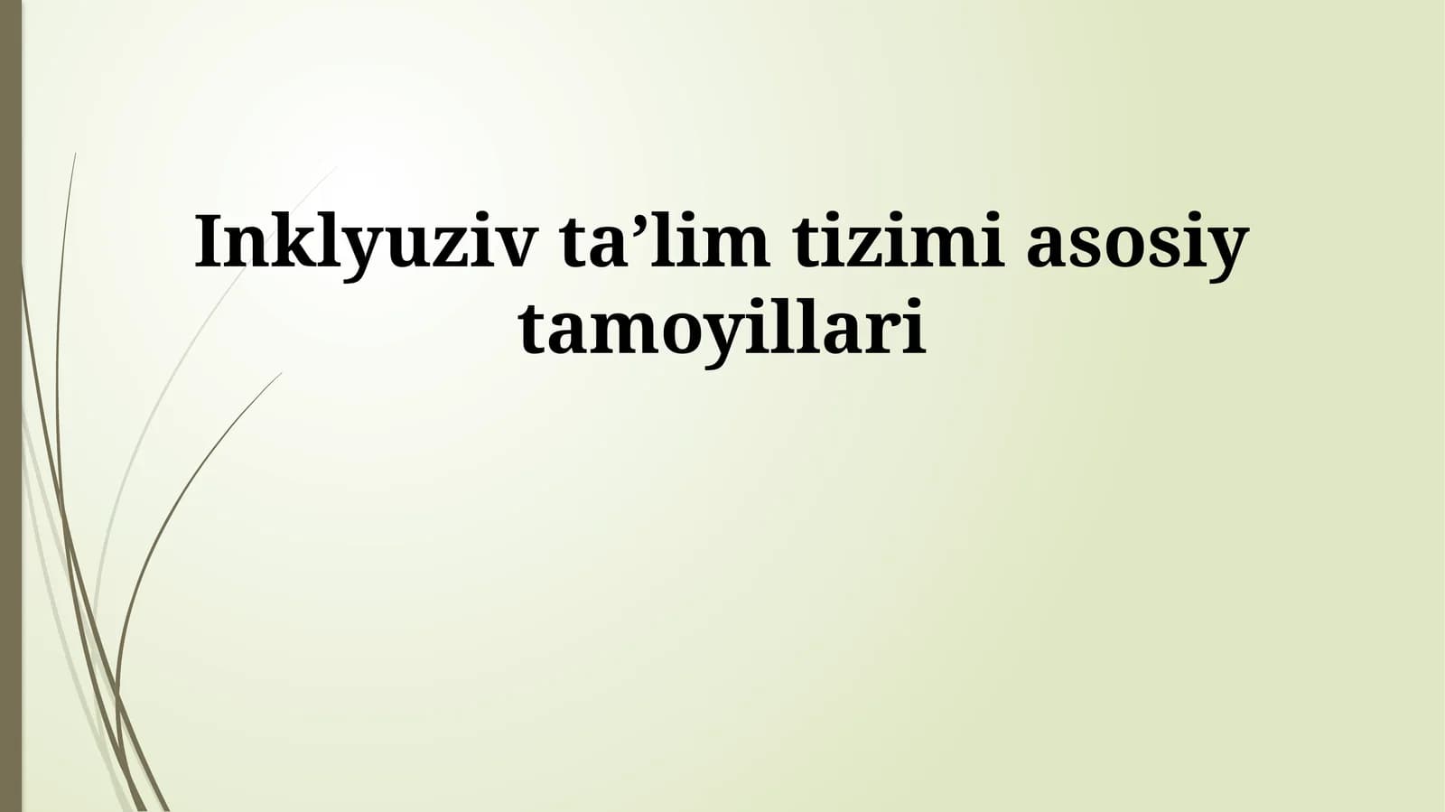 Inklyuziv taʼlim tizimi asosiy tamoyillari