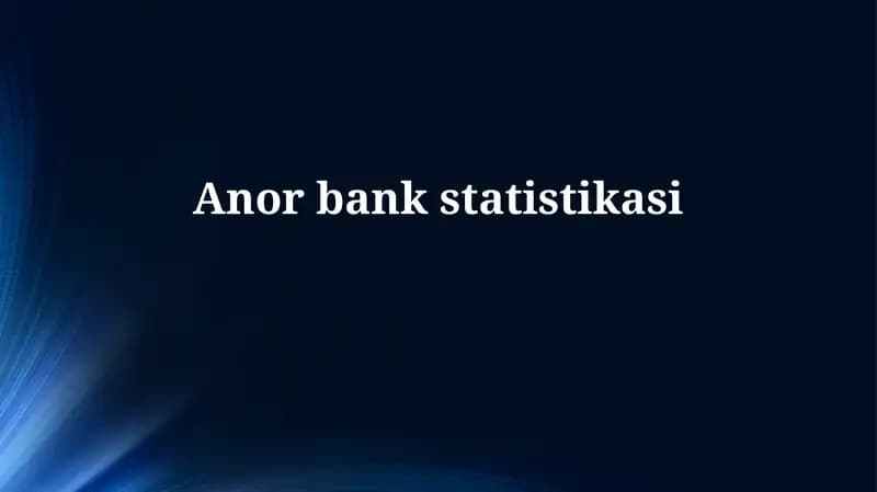 Anor bankstatistikasi