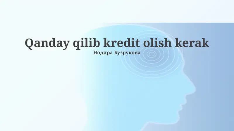 Kredit olish jarayoni