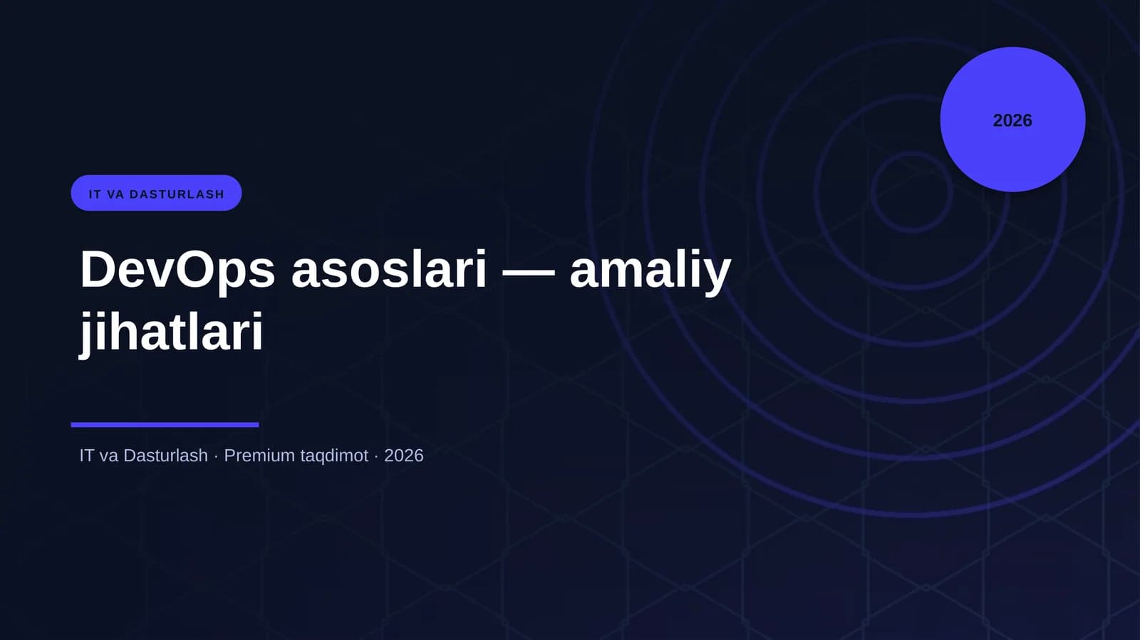 DevOps asoslari — amaliy jihatlari