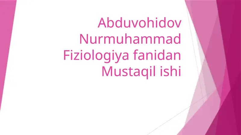 Muskullar Fiziologiyasi