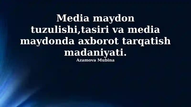 Ommaviy axborot maydoni