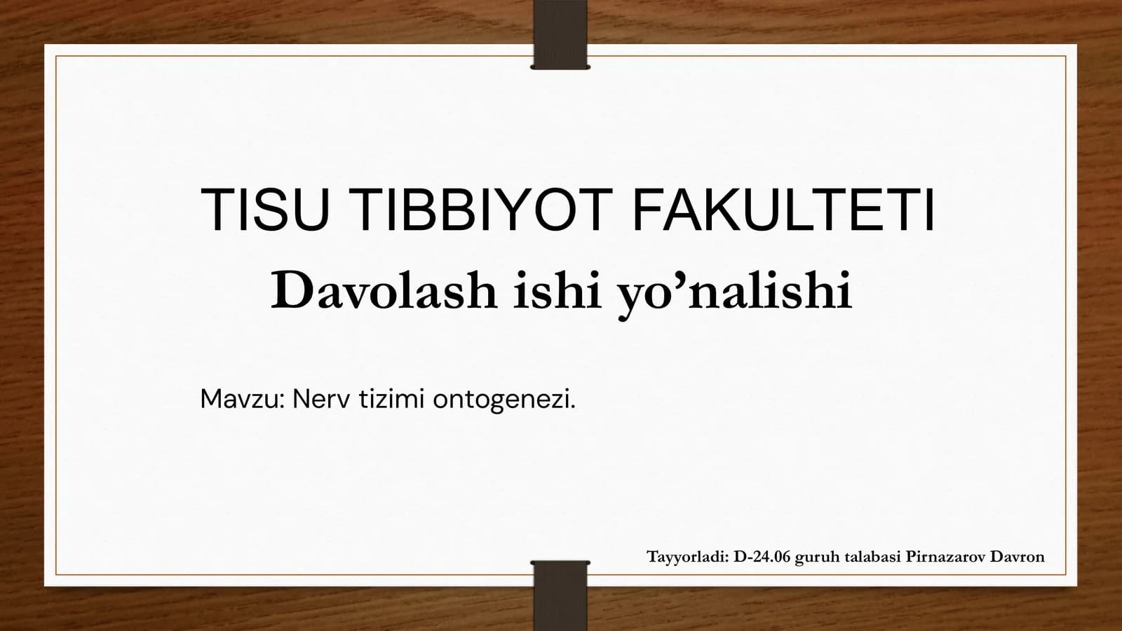 Nerv tizimi ontogenezi