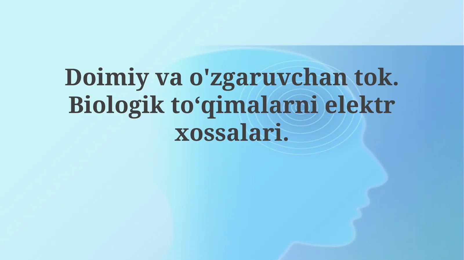 Biologik to'qimalar xossalari