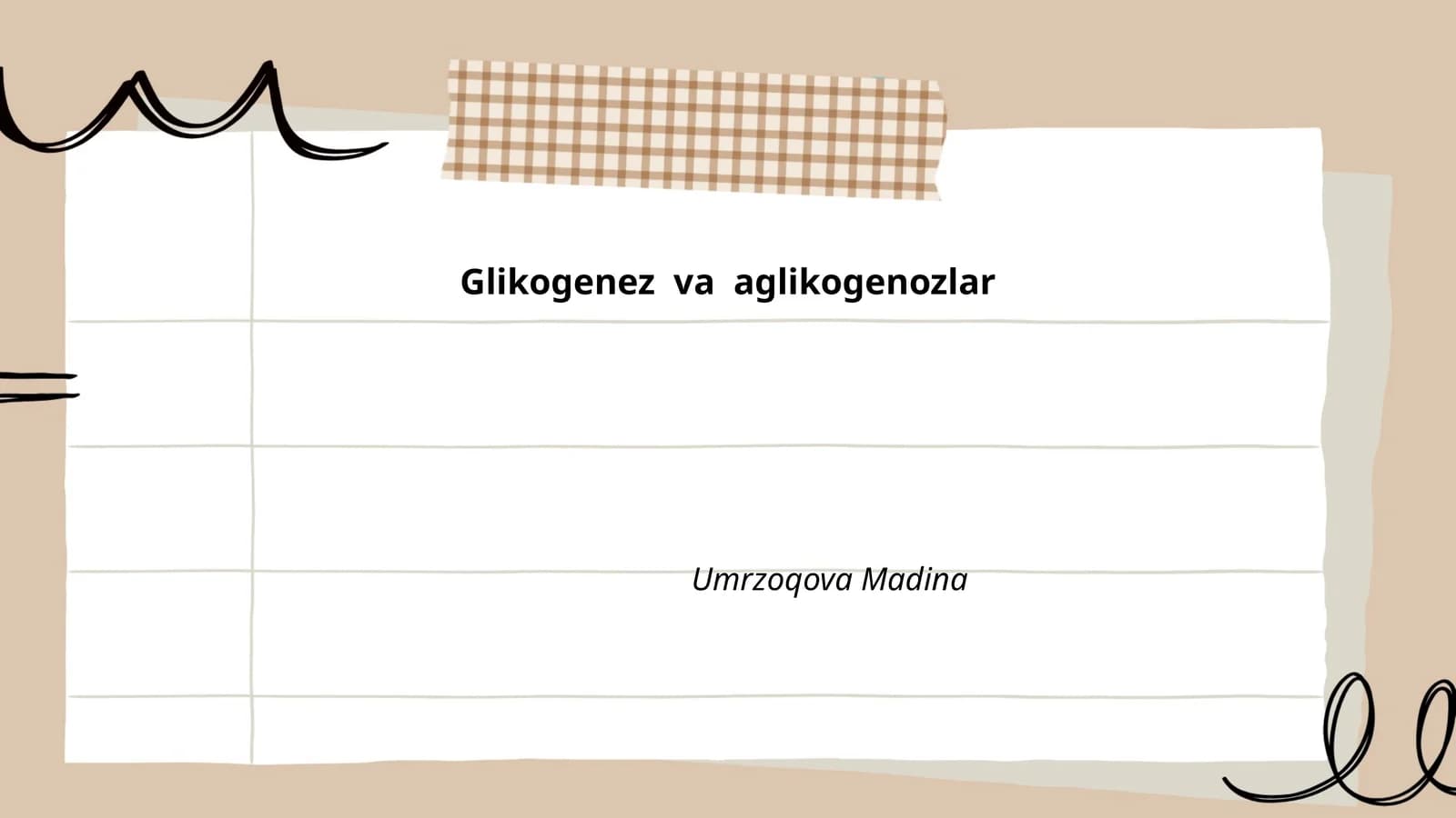 Glikogenez va aglikogenozlar