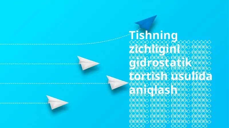 Tishning zichligini gidrostatik tortish usulida aniqlash
