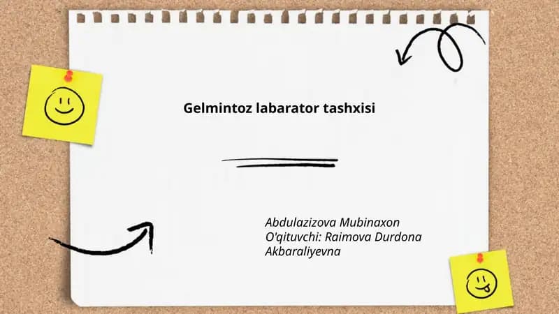 Gelmintoz labarator tashxisi