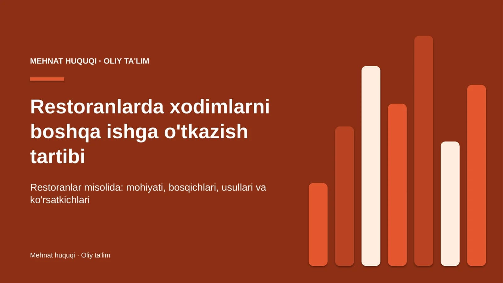 restoranlarda xodimlarni boshqa ishga o'tkazish tartibi 3741