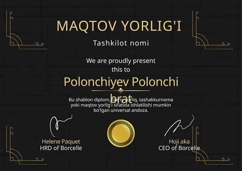 MAQTOV YORLIG'I