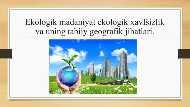 Ekologik madaniyat
