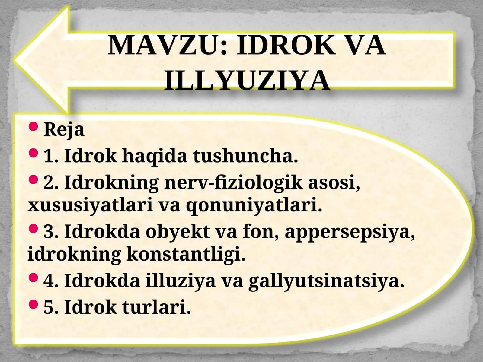 IDROK VA ILLYUZIYA
