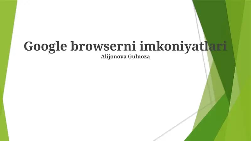 Google Brauzer Imkoniyatlari