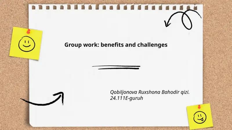 Group work: benefits and challenges
