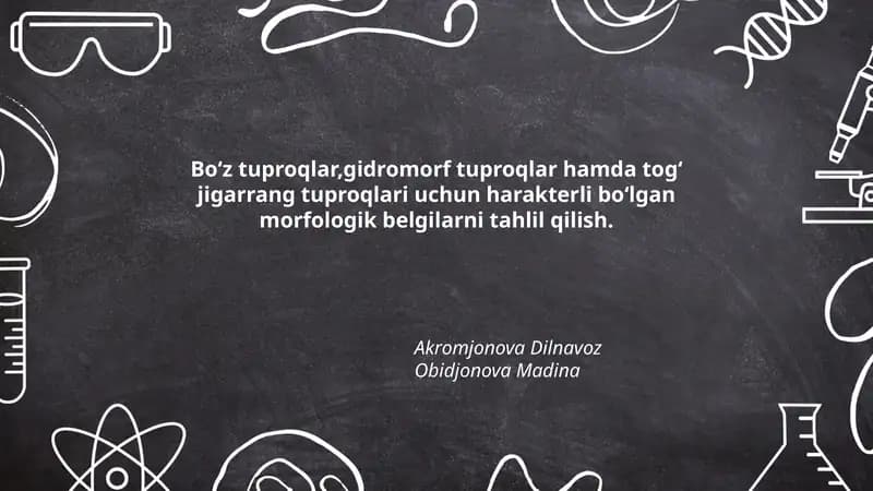 Boʻz tuproqlar tahlili