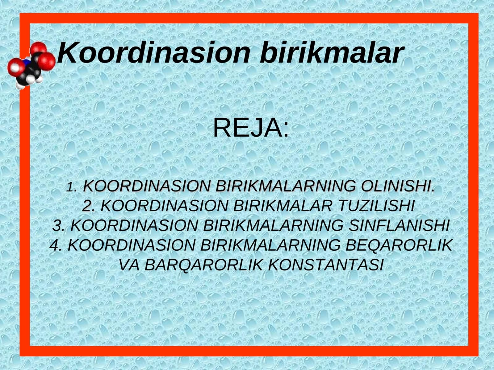 Koordinatsion birikmalar
