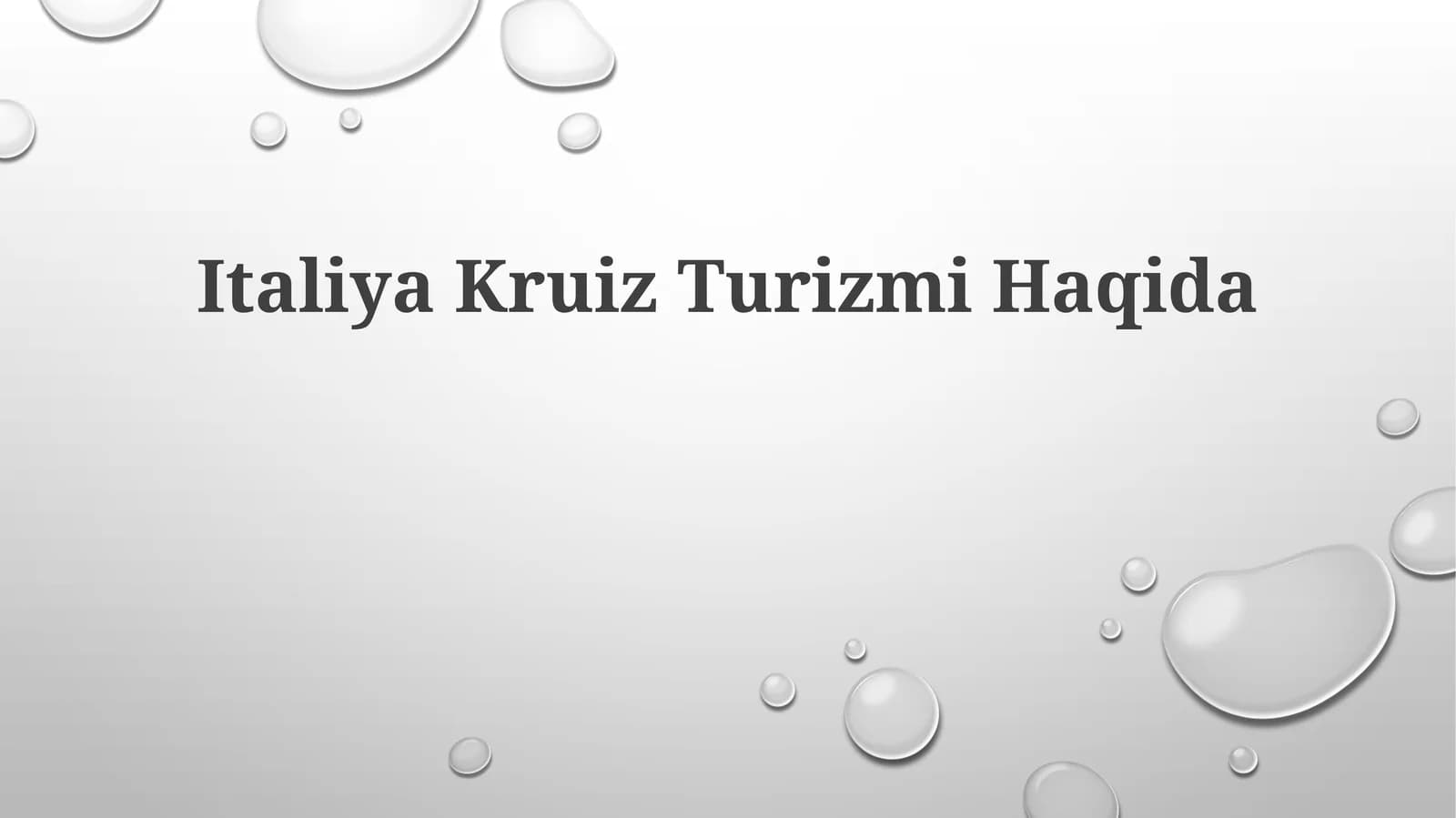 Italiya Kruiz Turizmi Haqida