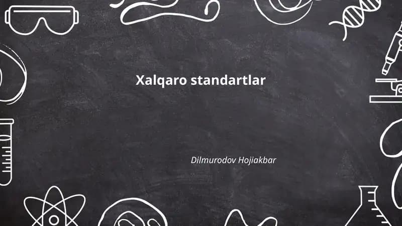 Xalqaro standartlar