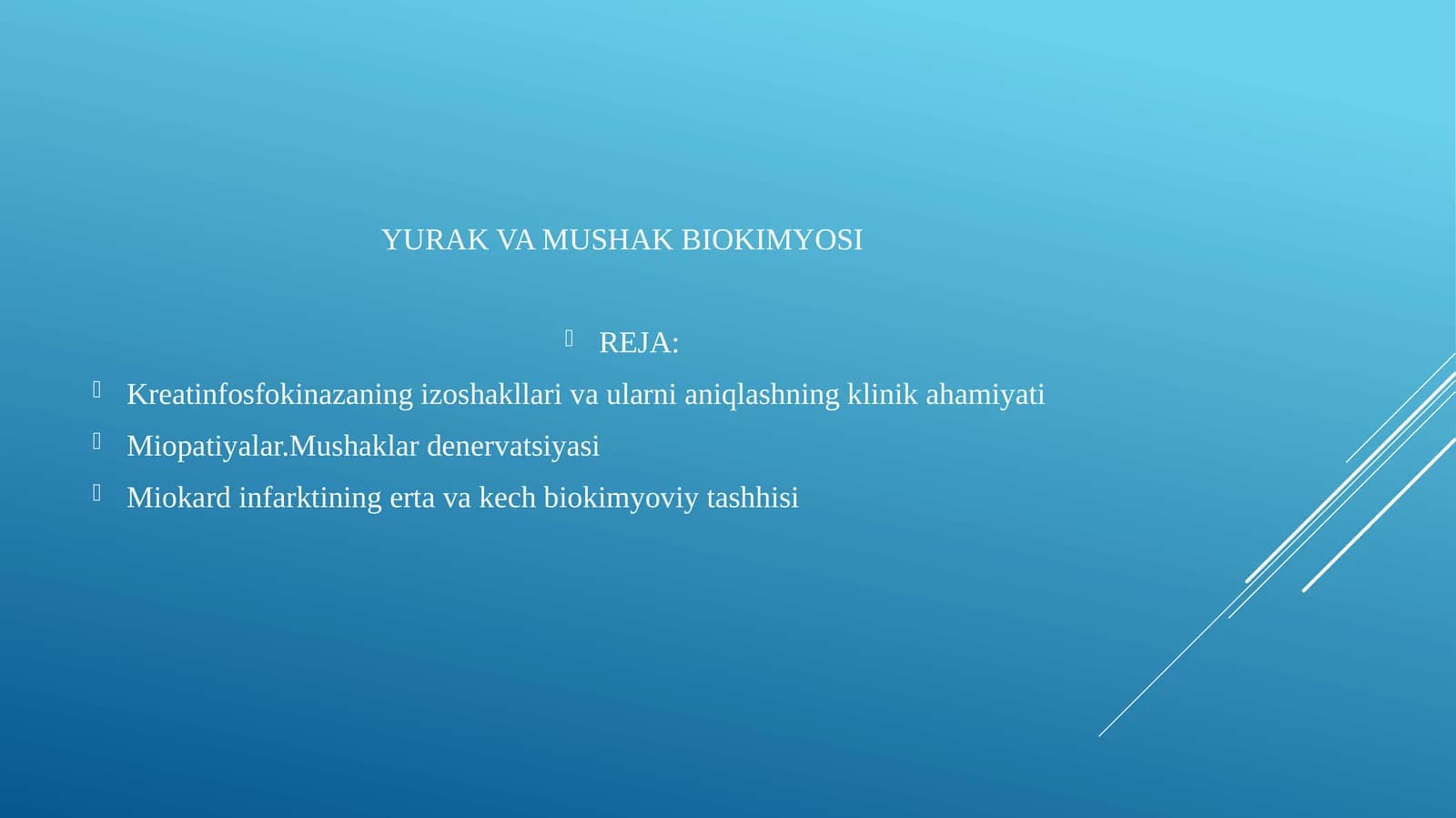YURAK VA MUSHAK BIOKIMYOSI