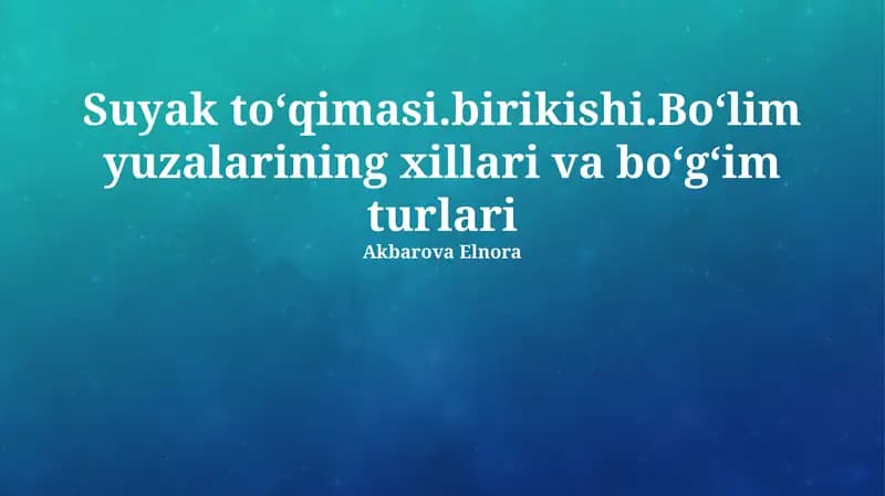 Suyak toʻqimasi