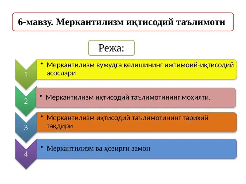 Меркантилизм