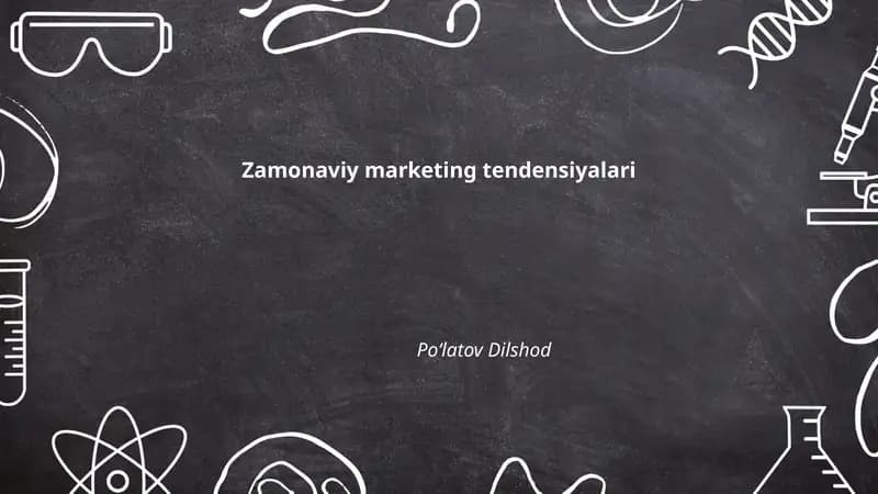 Zamonaviy marketing tendensiyalari